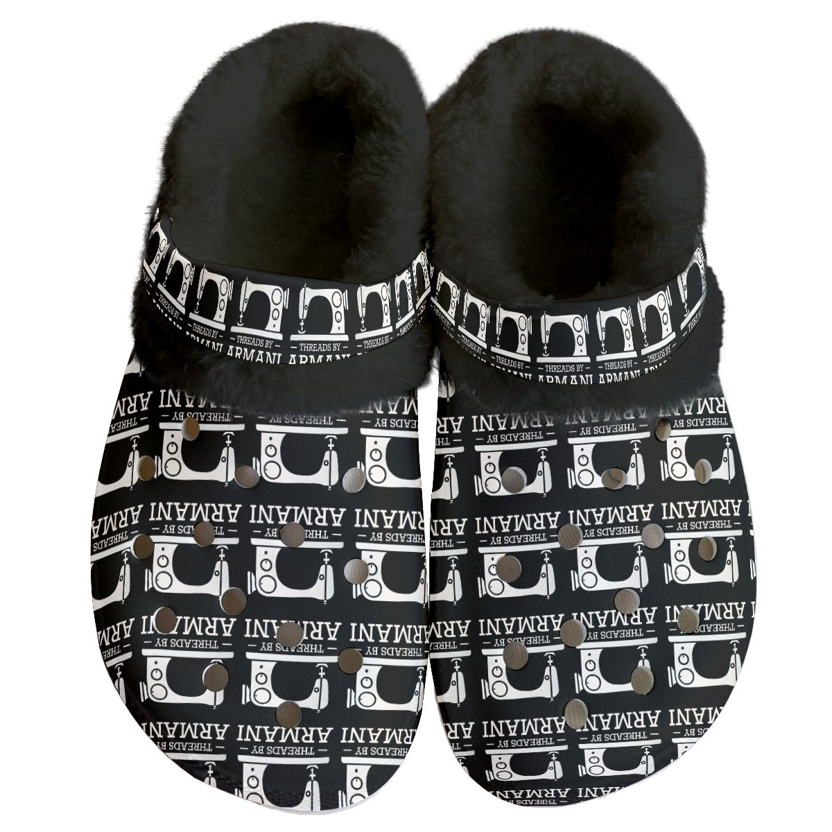 Fuzzy Crocs (Black Fuzz)