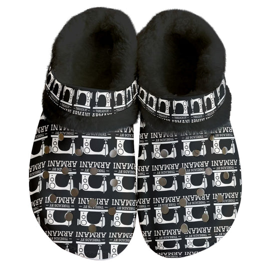 Fuzzy Crocs (Black Fuzz)
